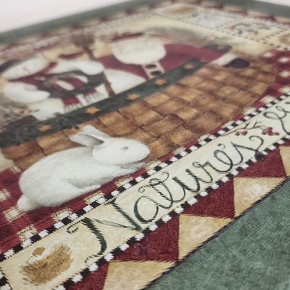 Christmas Glass Cutting Board Santa Snowman Trivet Counter Saver Chopping Board - Picture 6 of 8